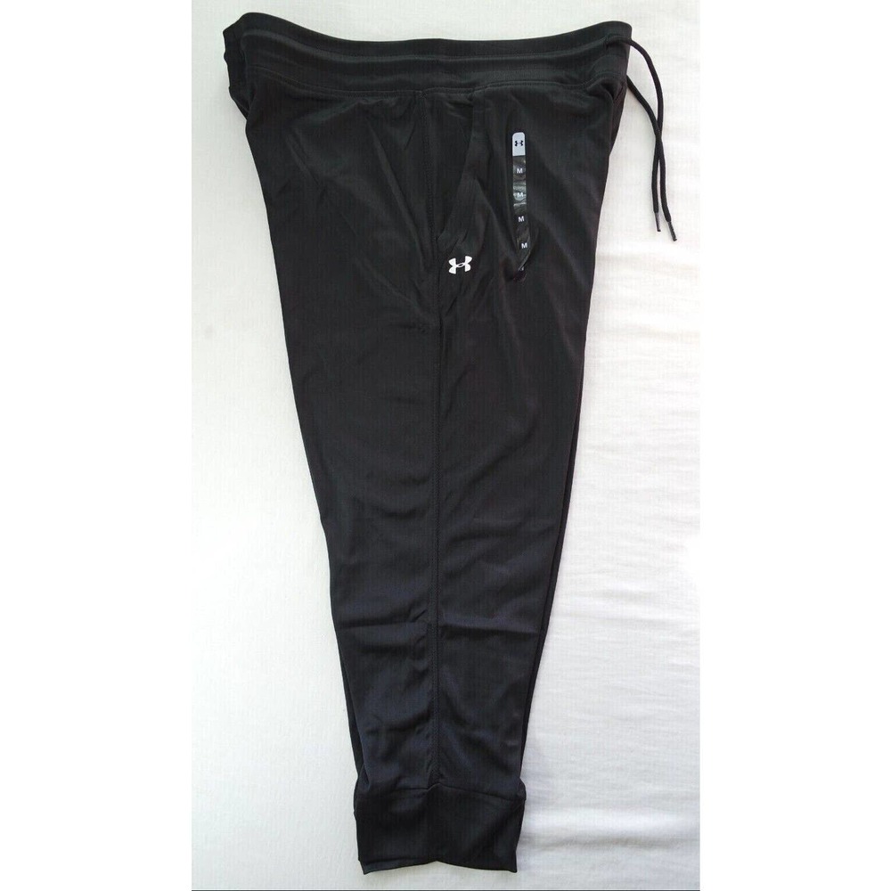 Under Armour Women's Tech Capris 3/4 Pants Small Black Athletic Gym New MSRP$40